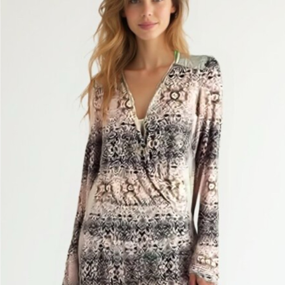 BCBGeneration Lace and Snake Print Dress